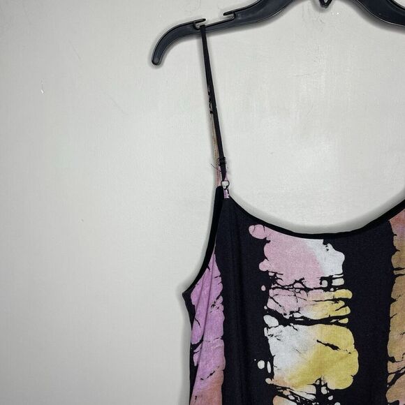 BUSAYO Collective Slip Dress Women Medium Black Purple Tie Dye Midi - Picture 12 of 16